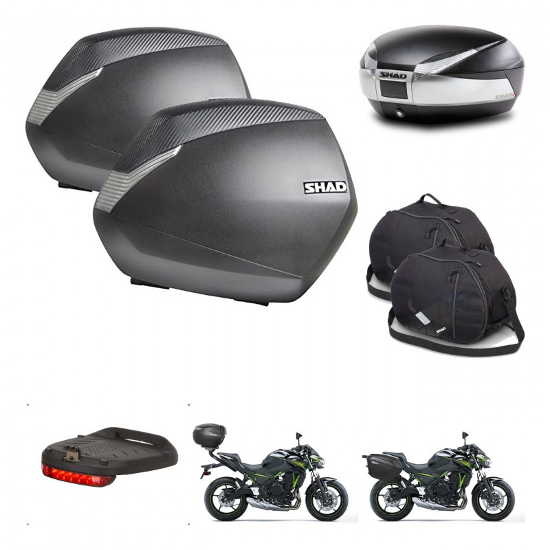 SHAD SH48 trunk + mounting bracket SH36 suitcases accessories TITANIUM PREMIUM KIT-463897