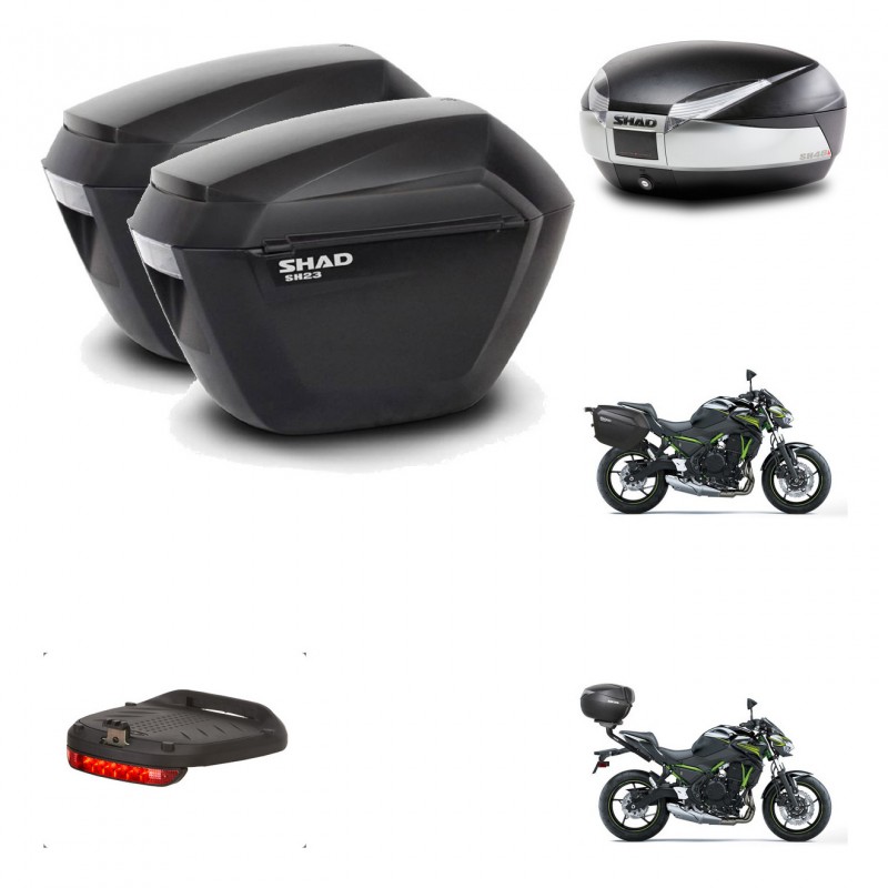 SHAD SH48 trunk + mounting bracket sh23 suitcases accessories TITANIUM PREMIUM KIT-463898