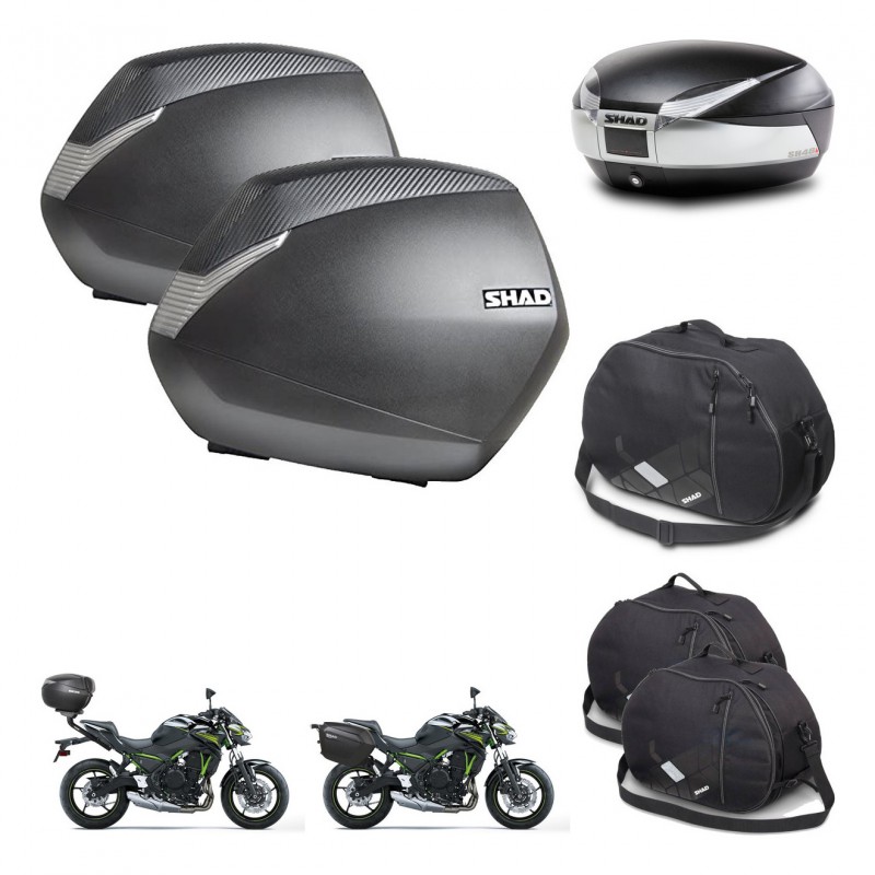 SHAD SH48 trunk + mounting bracket SH36 suitcases accessories TITANIUM PREMIUM KIT-463903