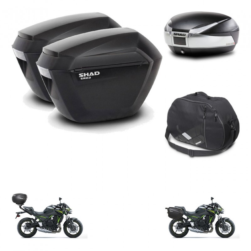 SHAD SH48 trunk + mounting bracket sh23 suitcases accessories TITANIUM PREMIUM KIT-463904