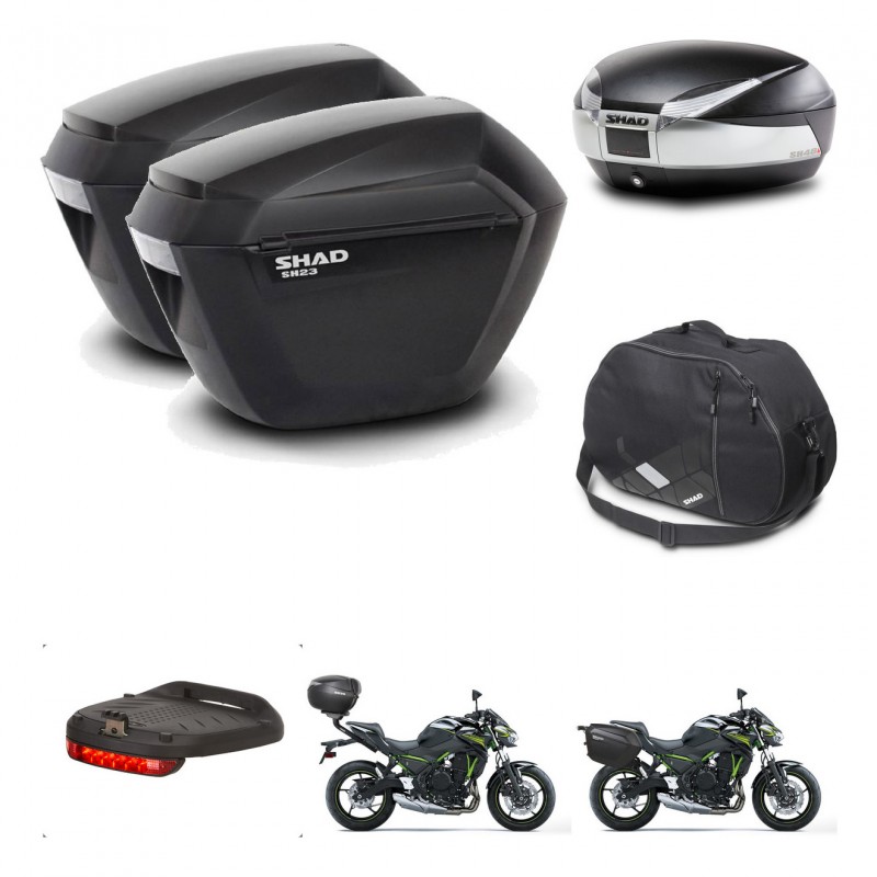 SHAD SH48 trunk + mounting bracket sh23 suitcases accessories TITANIUM PREMIUM KIT-463910
