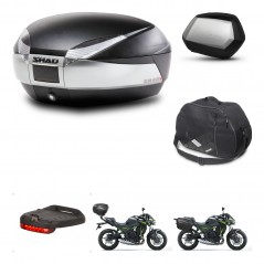 SHAD Maletas SH35 PREMIUM + soporte montaje baul SH48 accesorios TITANIUM KIT-463911