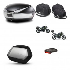 SHAD SH35 PREMIUM suitcases + mounting bracket SH48 trunk accessories TITANIUM KIT-463912