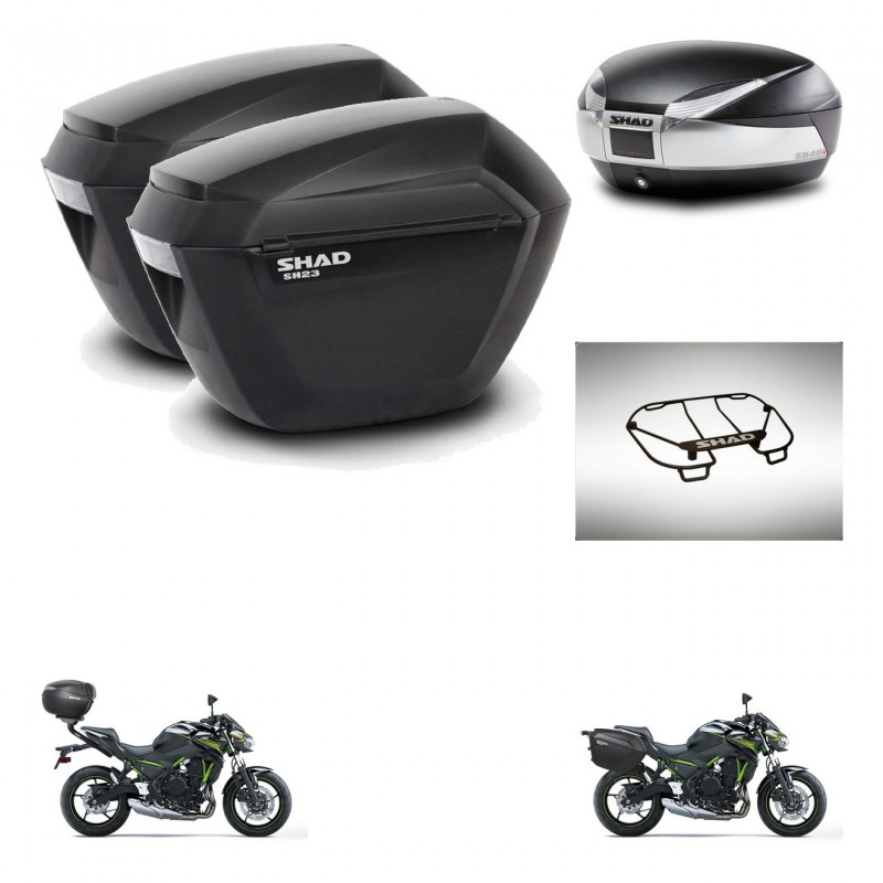 SHAD SH48 trunk + mounting bracket sh23 suitcases accessories TITANIUM PREMIUM KIT-463916