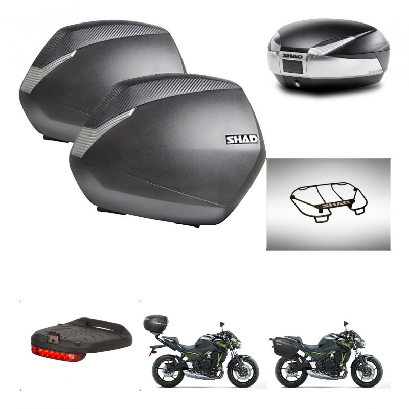 SHAD SH48 trunk + mounting bracket SH36 suitcases accessories TITANIUM PREMIUM KIT-463920