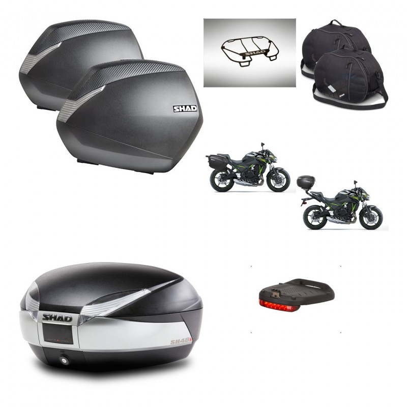 SHAD Baul SH48 + soporte montaje maletas SH36 accesorios TITANIUM PREMIUM KIT-463921