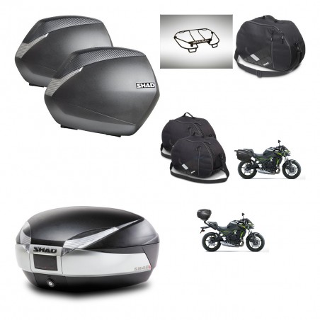 SHAD Baul SH48 + soporte montaje maletas SH36 accesorios TITANIUM PREMIUM KIT-463927
