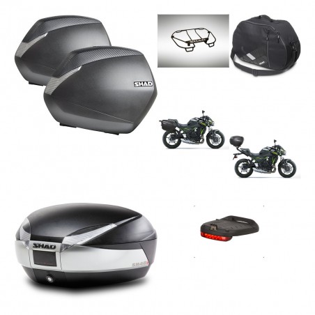 SHAD SH48 trunk + mounting bracket SH36 suitcases accessories TITANIUM PREMIUM KIT-463932