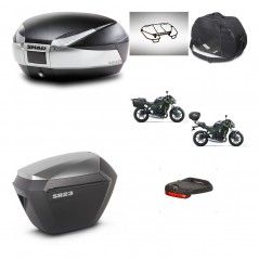 SHAD Maletas sh23 alu + soporte montaje baul SH48 accesorios TITANIUM PREMIUM KIT-463937