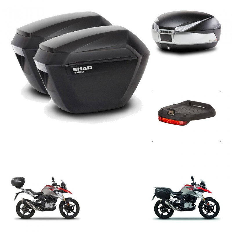 SHAD Baul SH48 + soporte montaje maletas sh23 accesorios TITANIUM PREMIUM KIT-463946