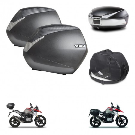 SHAD Baul SH48 + soporte montaje maletas SH36 accesorios TITANIUM PREMIUM KIT-463950