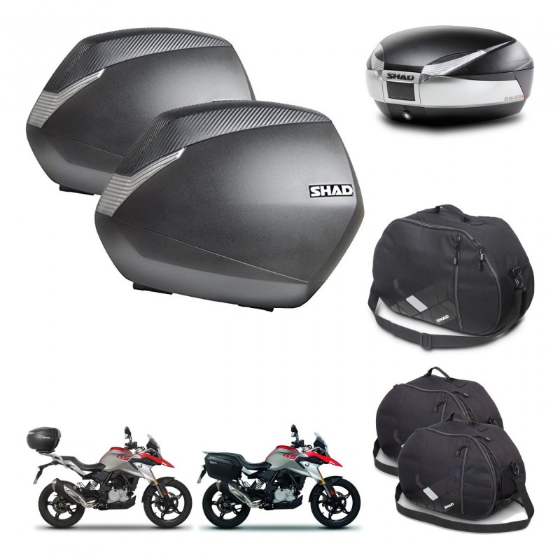 SHAD SH48 trunk + mounting bracket SH36 suitcases accessories TITANIUM PREMIUM KIT-463951
