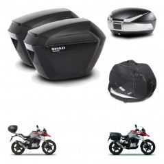 SHAD SH48 trunk + mounting bracket sh23 suitcases accessories TITANIUM PREMIUM KIT-463952