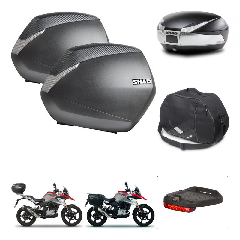 SHAD SH48 trunk + mounting bracket SH36 suitcases accessories TITANIUM PREMIUM KIT-463956
