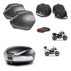 SHAD SH48 trunk + mounting bracket SH36 suitcases accessories TITANIUM PREMIUM KIT-463957