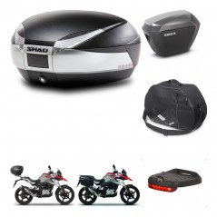SHAD Maletas sh23 alu + soporte montaje baul SH48 accesorios TITANIUM PREMIUM KIT-463961