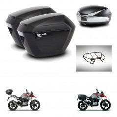 SHAD SH48 trunk + mounting bracket sh23 suitcases accessories TITANIUM PREMIUM KIT-463964