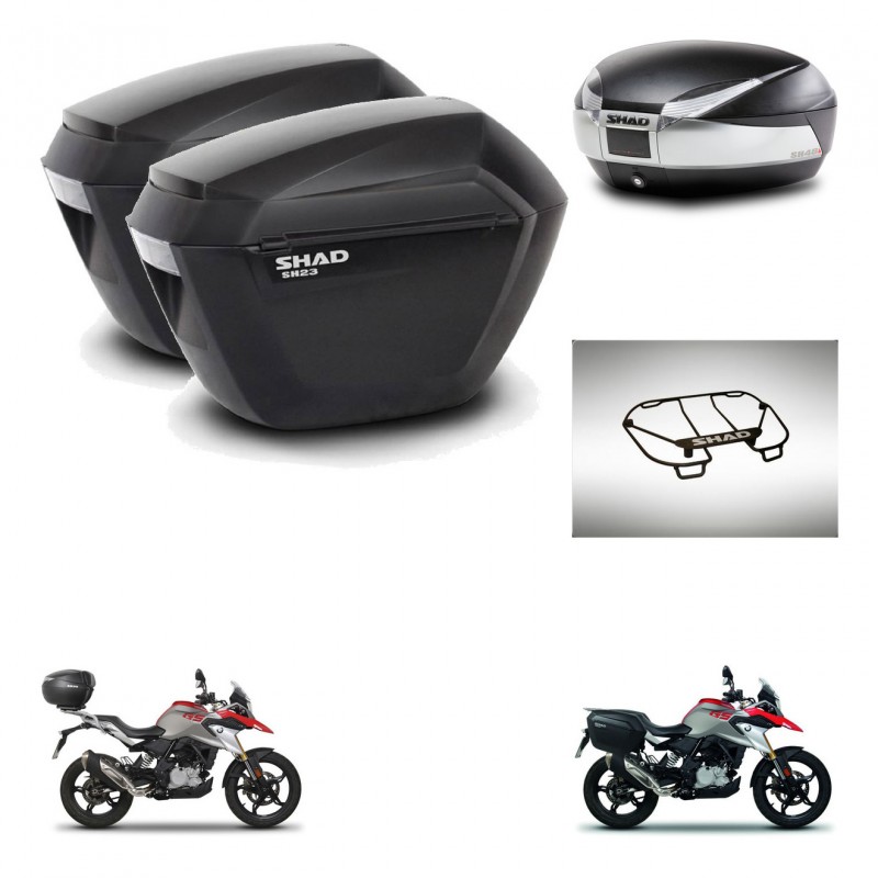 SHAD SH48 trunk + mounting bracket sh23 suitcases accessories TITANIUM PREMIUM KIT-463964