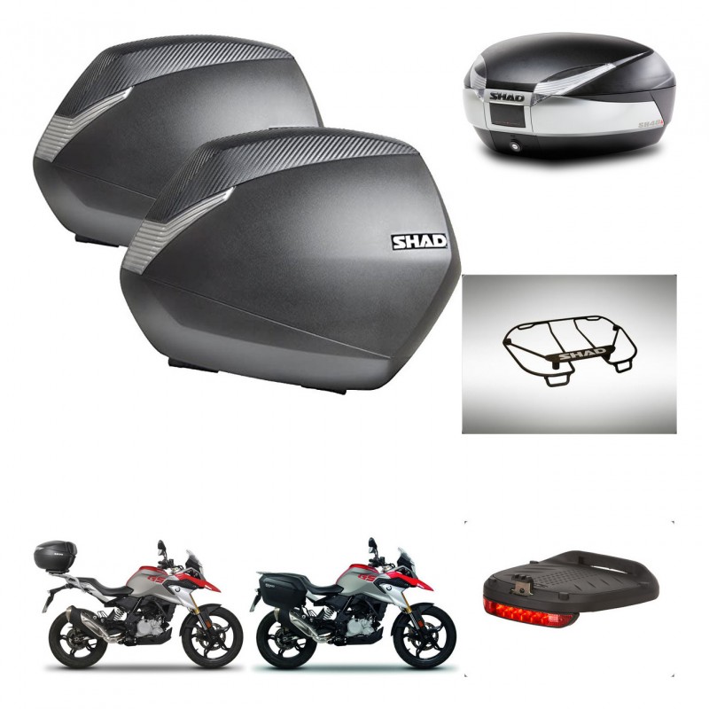 SHAD Baul SH48 + soporte montaje maletas SH36 accesorios TITANIUM PREMIUM KIT-463968
