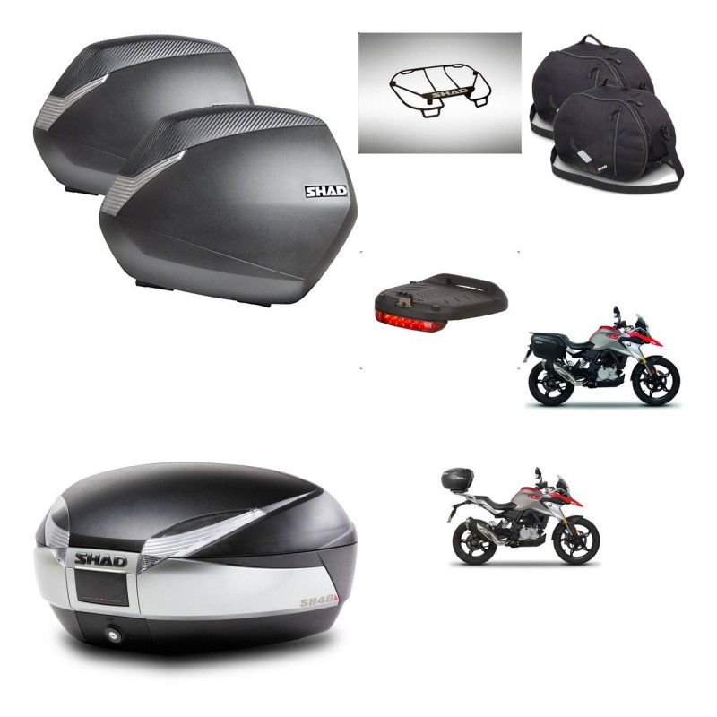SHAD SH48 trunk + mounting bracket SH36 suitcases accessories TITANIUM PREMIUM KIT-463969