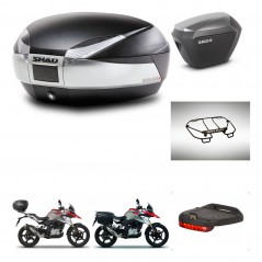 SHAD Maletas sh23 alu + soporte montaje baul SH48 accesorios TITANIUM PREMIUM KIT-463973