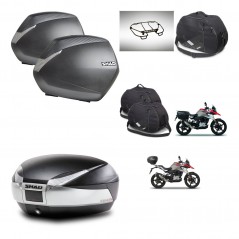 SHAD SH48 trunk + mounting bracket SH36 suitcases accessories TITANIUM PREMIUM KIT-463975