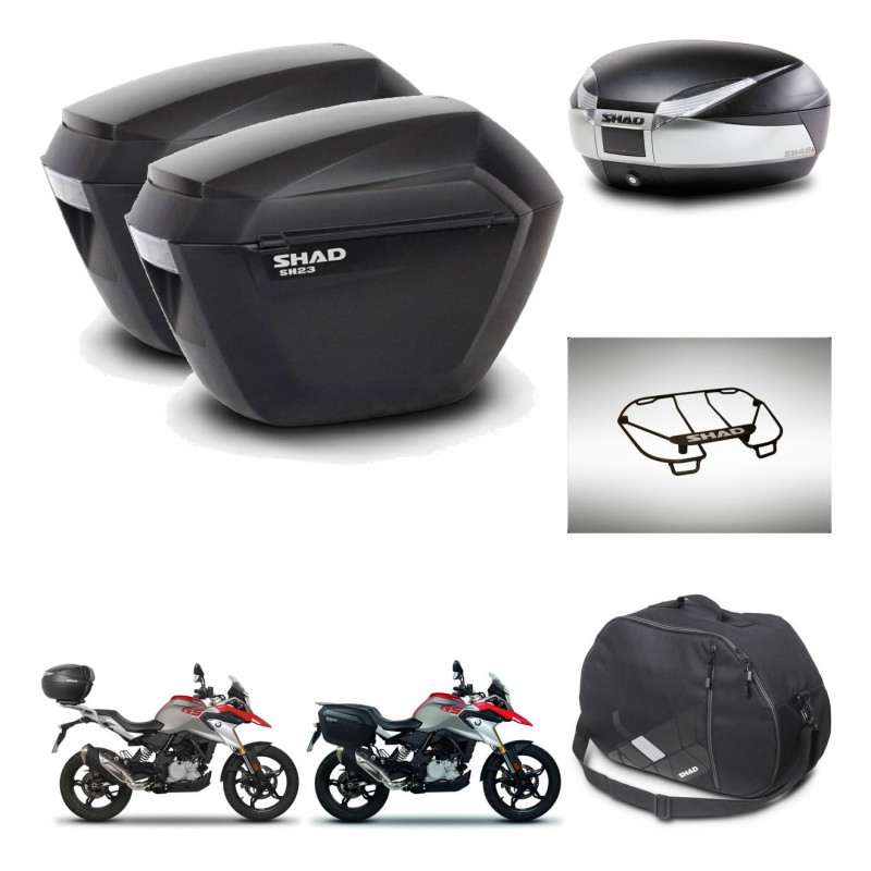 SHAD SH48 trunk + mounting bracket sh23 suitcases accessories TITANIUM PREMIUM KIT-463976
