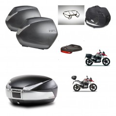 SHAD SH48 trunk + mounting bracket SH36 suitcases accessories TITANIUM PREMIUM KIT-463980