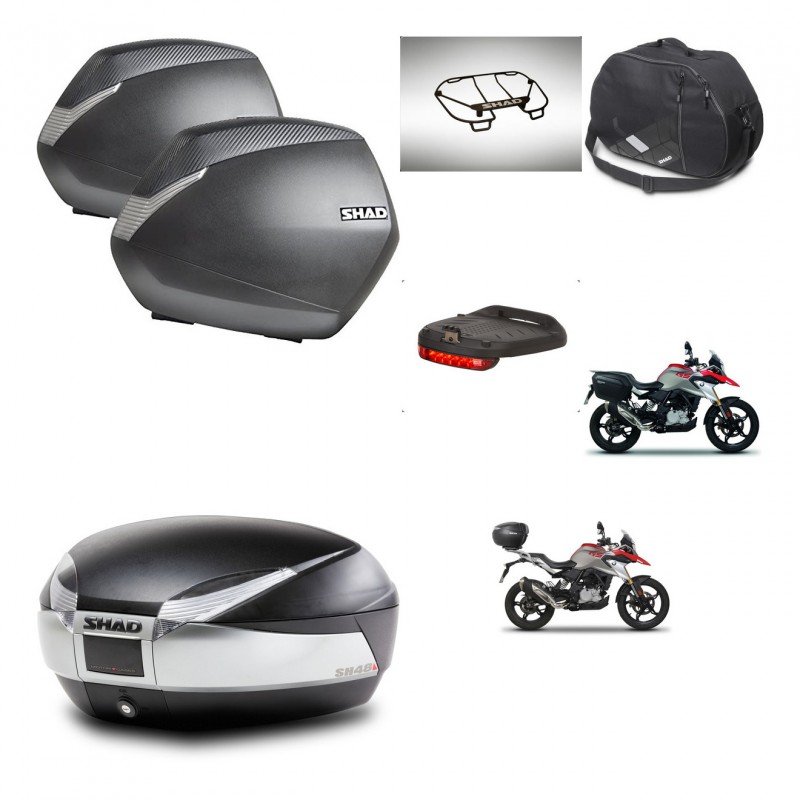 SHAD Baul SH48 + soporte montaje maletas SH36 accesorios TITANIUM PREMIUM KIT-463980