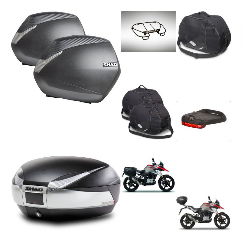 SHAD Baul SH48 + soporte montaje maletas SH36 accesorios TITANIUM PREMIUM KIT-463981