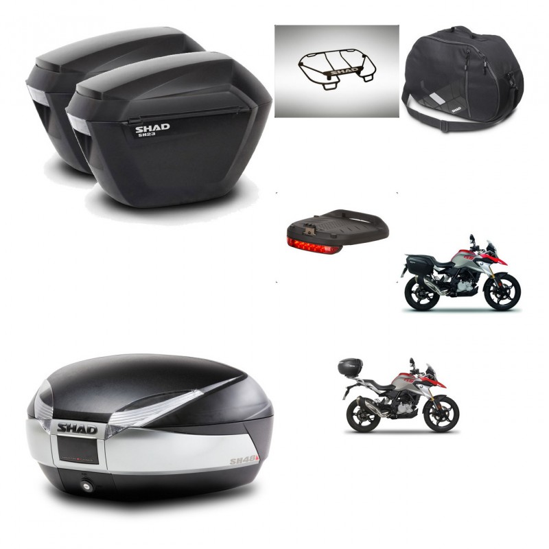 SHAD Baul SH48 + soporte montaje maletas sh23 accesorios TITANIUM PREMIUM KIT-463982
