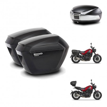 SHAD Baul SH48 + soporte montaje maletas sh23 TITANIUM PREMIUM KIT-463988