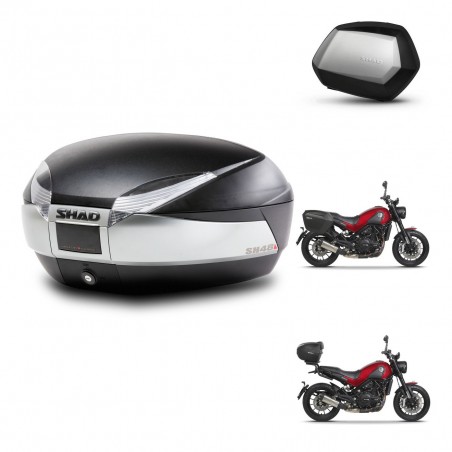 SHAD Maletas SH35 PREMIUM + soporte montaje baul SH48 TITANIUM KIT-463989