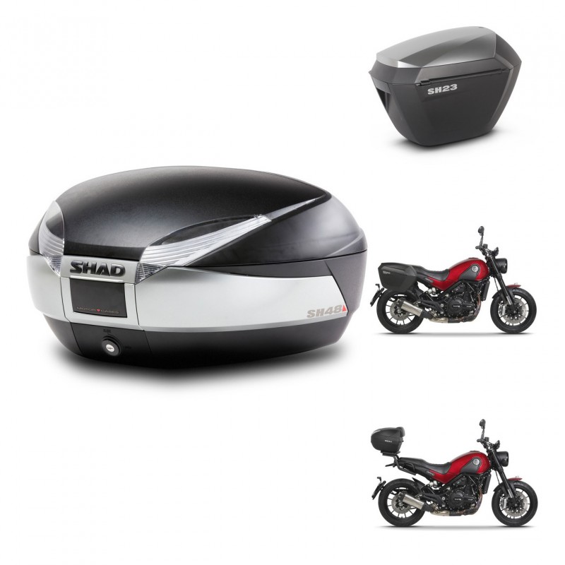 SHAD Maletas sh23 alu + soporte montaje baul SH48 TITANIUM PREMIUM KIT-463991