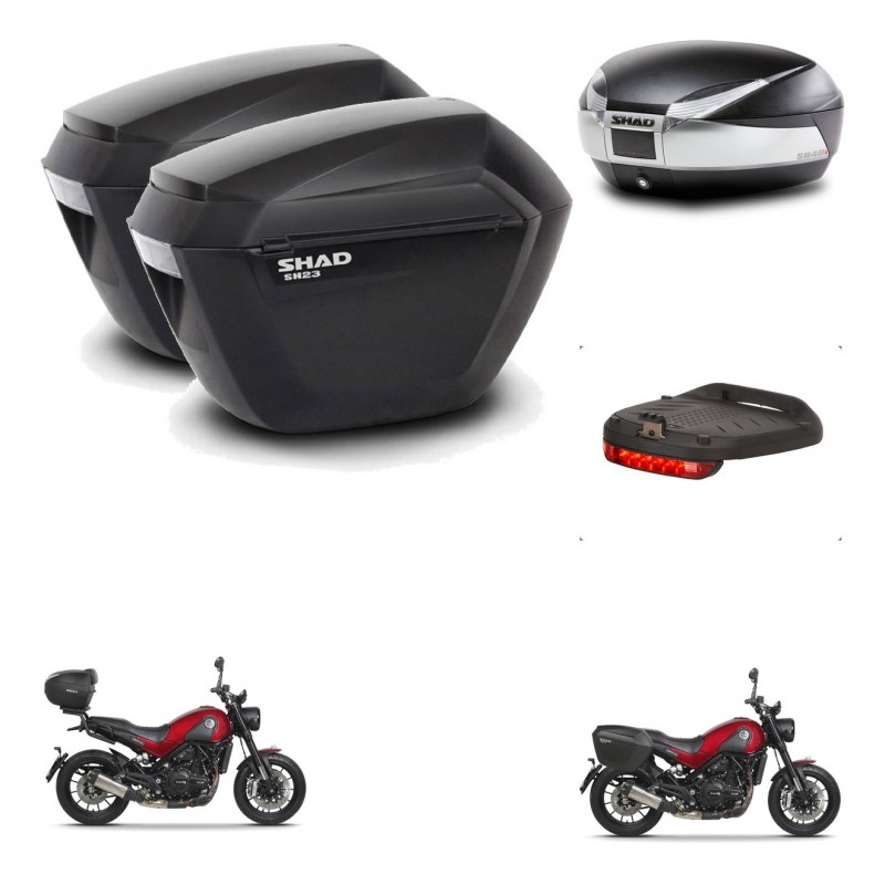 SHAD Baul SH48 + soporte montaje maletas sh23 accesorios TITANIUM PREMIUM KIT-463994