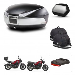 SHAD Maletas SH35 PREMIUM + soporte montaje baul SH48 accesorios TITANIUM KIT-463996