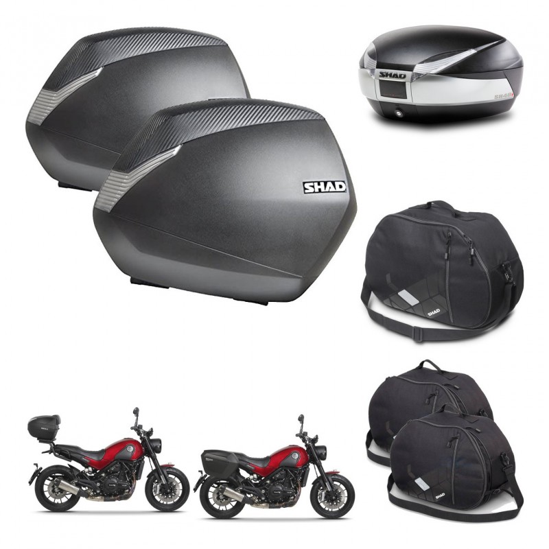 SHAD SH48 trunk + mounting bracket SH36 suitcases accessories TITANIUM PREMIUM KIT-463999