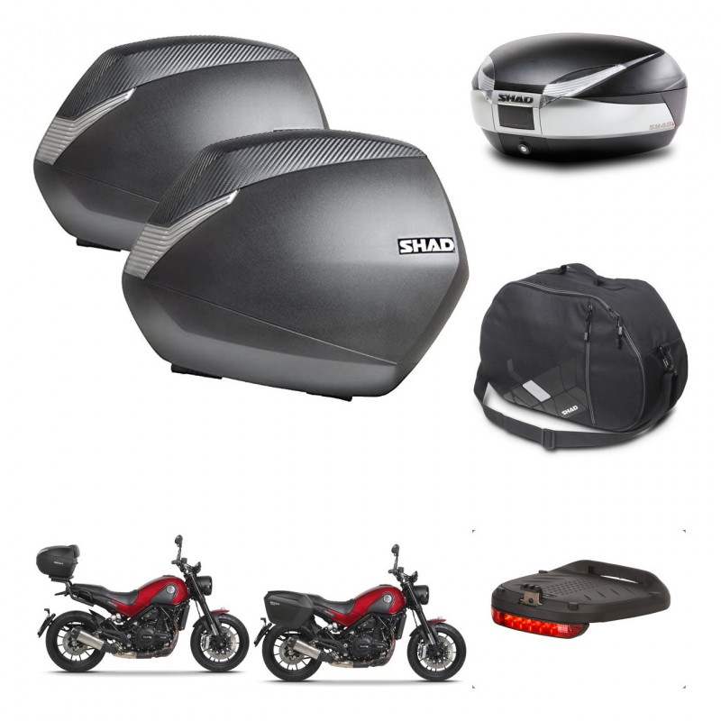SHAD Baul SH48 + soporte montaje maletas SH36 accesorios TITANIUM PREMIUM KIT-464004