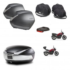 SHAD Baul SH48 + soporte montaje maletas SH36 accesorios TITANIUM PREMIUM KIT-464005