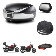 SHAD Maletas SH35 PREMIUM + soporte montaje baul SH48 accesorios TITANIUM KIT-464007