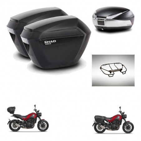 SHAD Baul SH48 + soporte montaje maletas sh23 accesorios TITANIUM PREMIUM KIT-464012