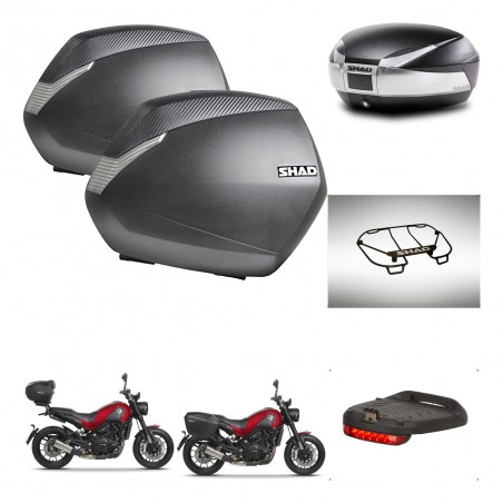 SHAD Baul SH48 + soporte montaje maletas SH36 accesorios TITANIUM PREMIUM KIT-464016
