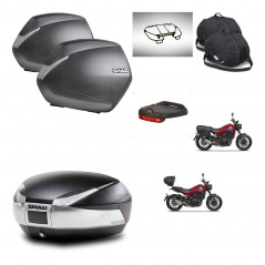 SHAD SH48 trunk + mounting bracket SH36 suitcases accessories TITANIUM PREMIUM KIT-464017