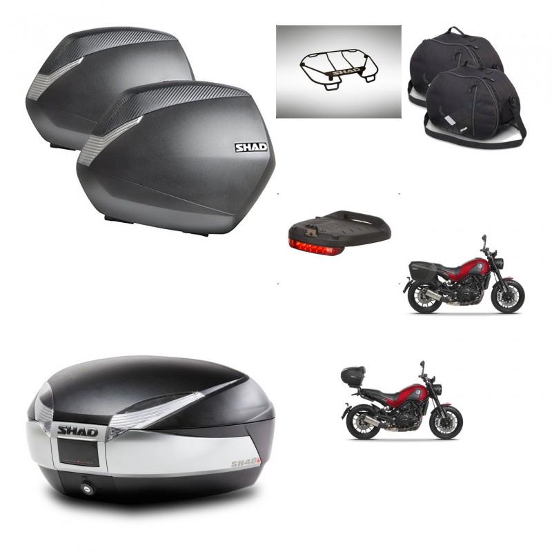 SHAD SH48 trunk + mounting bracket SH36 suitcases accessories TITANIUM PREMIUM KIT-464017