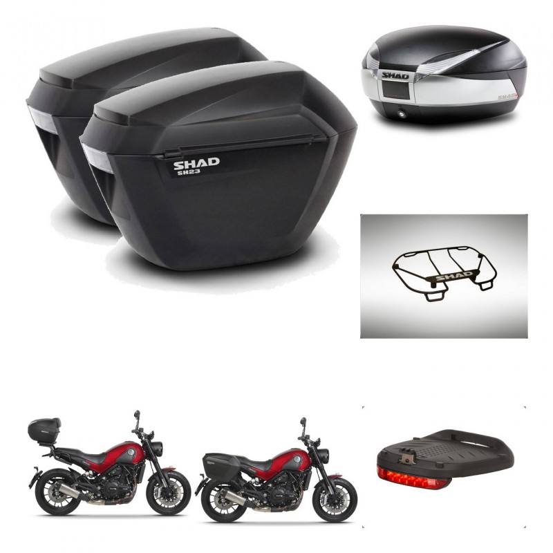 SHAD Baul SH48 + soporte montaje maletas sh23 accesorios TITANIUM PREMIUM KIT-464018