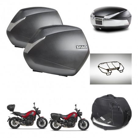 SHAD Baul SH48 + soporte montaje maletas SH36 accesorios TITANIUM PREMIUM KIT-464022