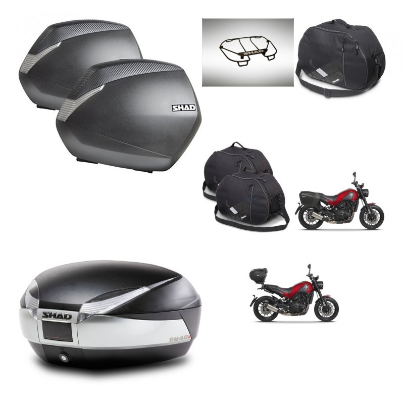 SHAD Baul SH48 + soporte montaje maletas SH36 accesorios TITANIUM PREMIUM KIT-464023
