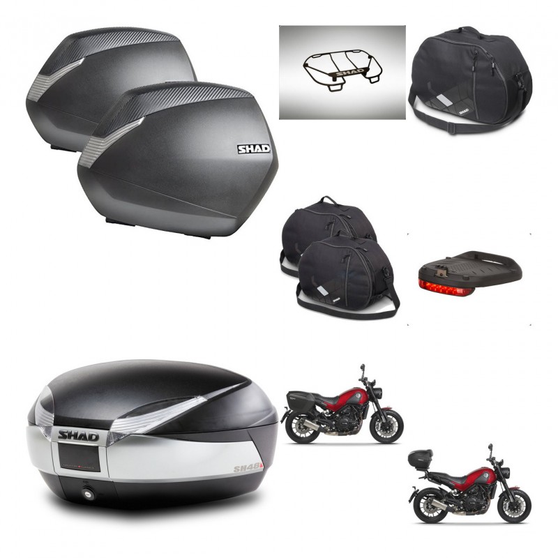 SHAD SH48 trunk + mounting bracket SH36 suitcases accessories TITANIUM PREMIUM KIT-464029