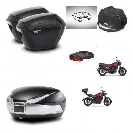 SHAD SH48 trunk + mounting bracket sh23 suitcases accessories TITANIUM PREMIUM KIT-464030