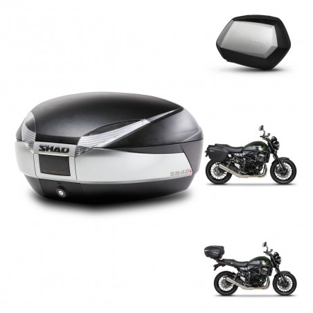 SHAD Maletas SH35 PREMIUM + soporte montaje baul SH48 TITANIUM KIT-464037